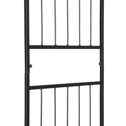 7.1ft Black Flat Top Wrought Iron, Courtyard Iron Arch Inkedjoy