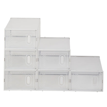 6pcs White Shoe Box Plastic Mesh Inkedjoy