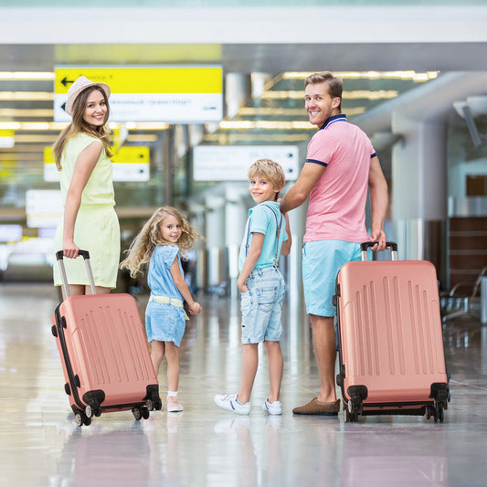 Three In One ABS PC Suitcase 20in 24in 28in Suitcase Inkedjoy