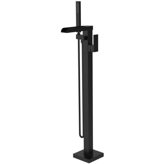 Thermostatic Freestanding Bathtub Faucet Waterfall Tub Filler -Black Inkedjoy
