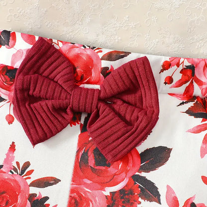 Newborn Baby Girl 'Hello I'm New Here' Romper Set Includes Floral Pants, Hat, Headband, & Coming Home Outfit My Store