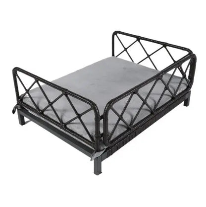 Wicker Rattan Dog Sofa Bed Outdoor Indoor Water Resistant My Store