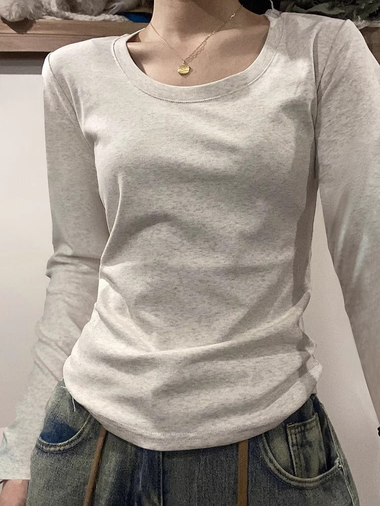 Solid Color Simple T-shirt Women's Top null