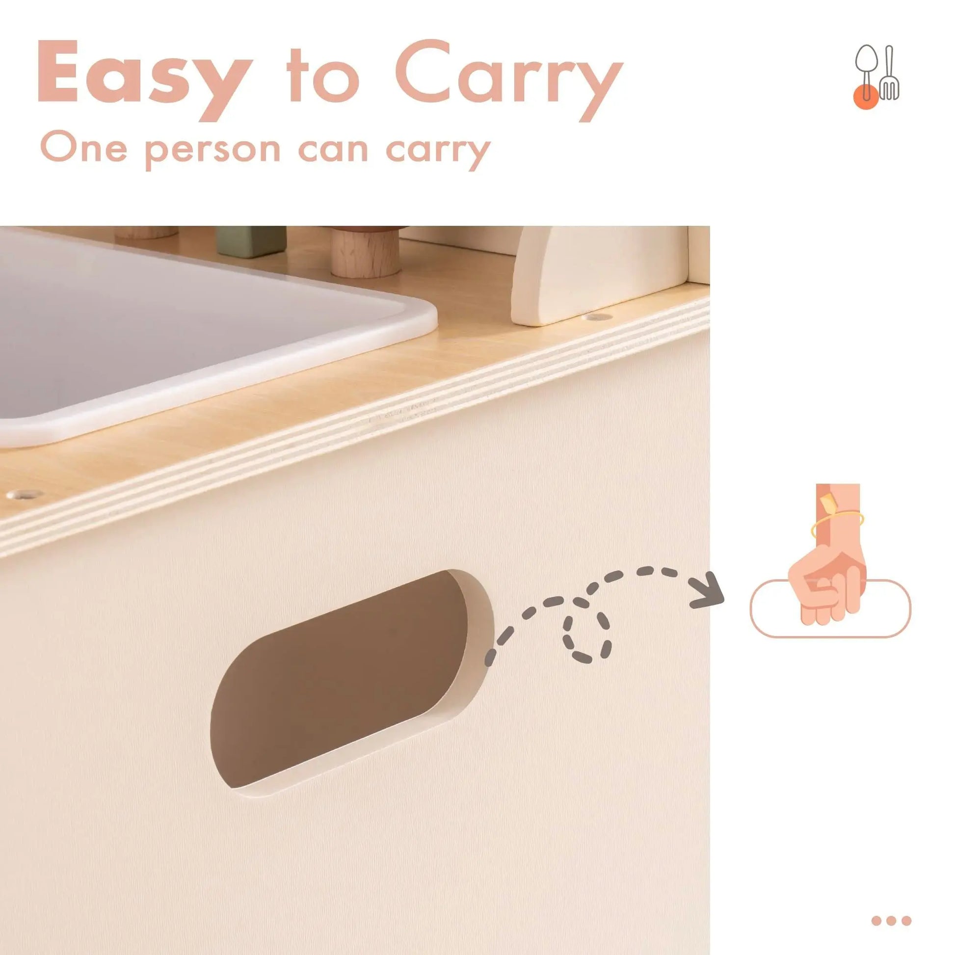 Play Kitchen Set Rustic Wooden Pretend Play Kitchen For Toddlers 3 My Store