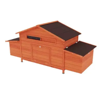 Large Wooden Chicken Coop With 2 Sides Nesting Boxes,2 Free-range Doors My Store