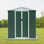 6FTx4FT Apex Roof Outdoor Tool Storage With Aluminum Alloy Frame And Sliding Door My Store