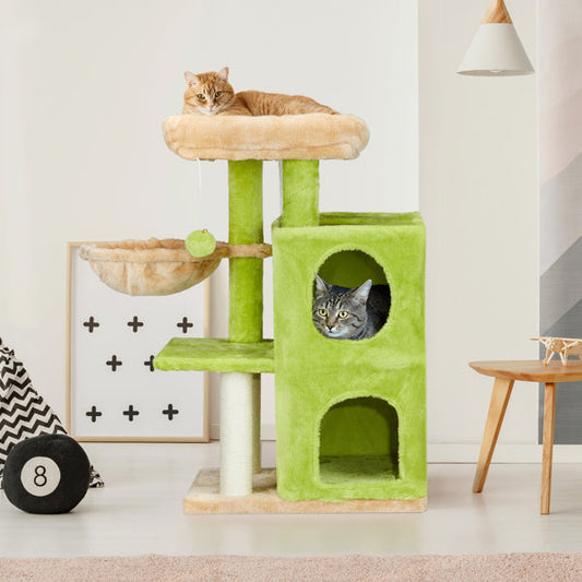 3-inch Yellow-green Speaker-shaped Double-layer Cat House  Hammock Cat Bed My Store