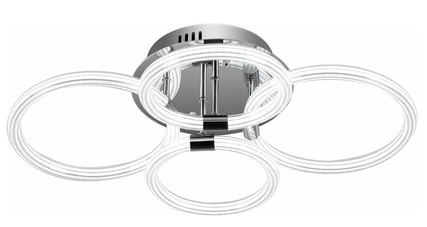 Modern LED Ceiling Light, Flush Mount Ceiling Light With Dimmable Remote Control, 6Rings Acrylic My Store