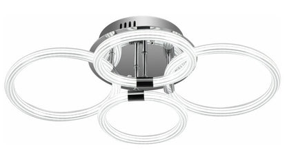 Modern LED Ceiling Light, Flush Mount Ceiling Light With Dimmable Remote Control, 6Rings Acrylic My Store