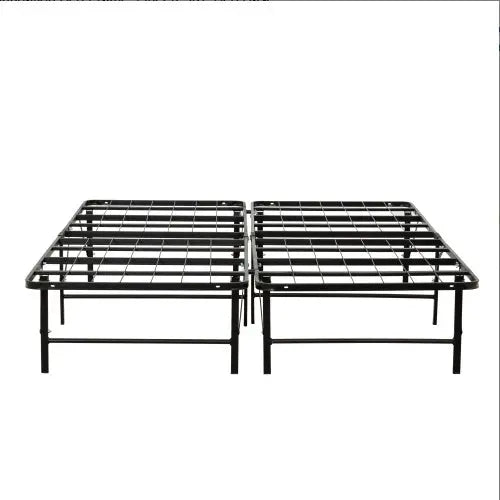 Metal Mattress Foundation Bed Frame, Queen Size Bed Base, Bedroom Furniture, Black My Store
