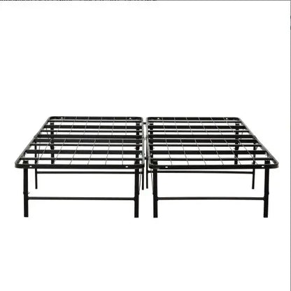 Metal Mattress Foundation Bed Frame, Queen Size Bed Base, Bedroom Furniture, Black My Store