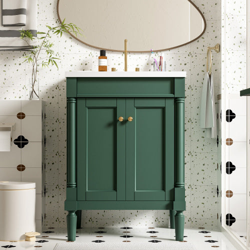 Vanity With Top Sink, 2-Tier Modern Bathroom Storage Cabinet My Store