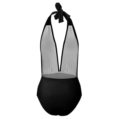 Ladies Halter One Piece Bikini Swimsuit Inkedjoy