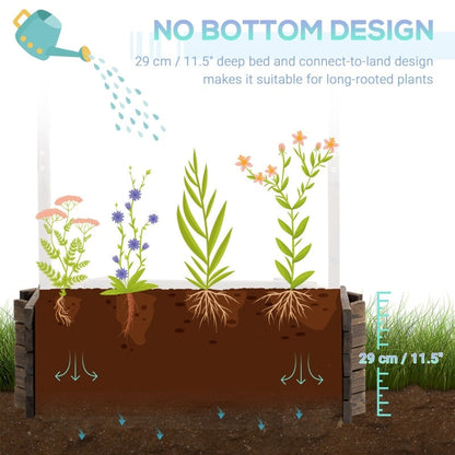 Wishing Well Planter, Wooden Raised Garden Bed Inkedjoy
