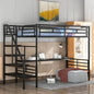 Metal Loft Bed Frame With Desk, No Box Spring Needed,Twin ,Black My Store