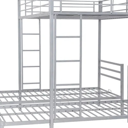 Full Over Twin Twin Size Bunk Bed With Built-in Shelf My Store