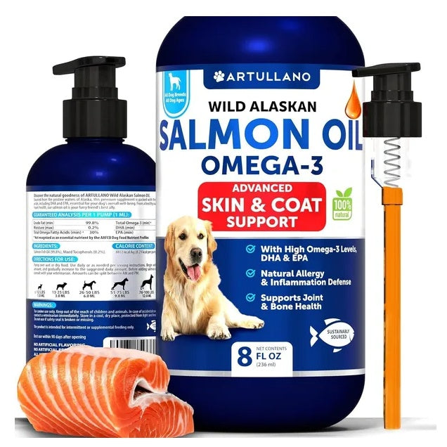 Salmon Oil For Dogs 3 For Dogs 8 FL OZ Wild Alaskan Salmon Fish Oil My Store