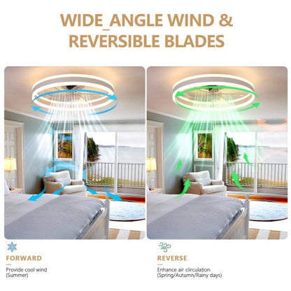 Ceiling Fan With Lighted Dimmable LEDs Inkedjoy