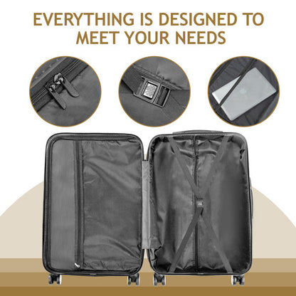 Vertical Striped Four In One Suitcase Inkedjoy