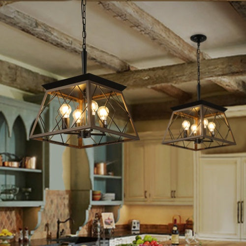 Farmhouse Chandelier 4 Lights Vintage Antique Chandelier Lamps Inkedjoy