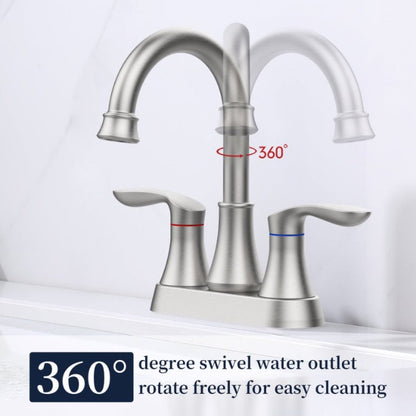2-Handle 4-Inch Brushed Nickel Bathroom Faucet My Store