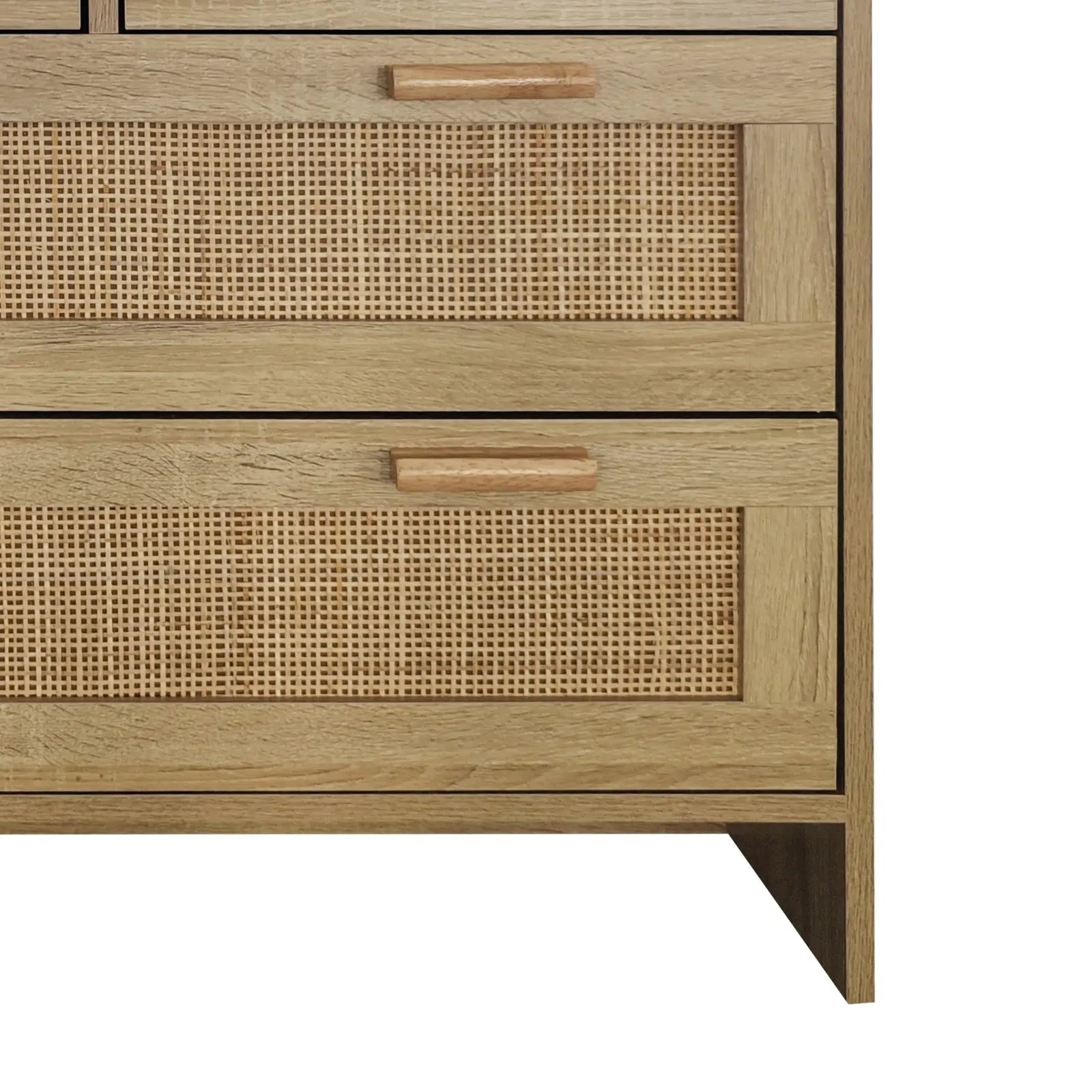 4 Drawers Rattan Cabinet For Bedroom, Living Room, Easy Assembly My Store