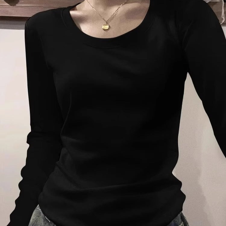 Solid Color Simple T-shirt Women's Top null