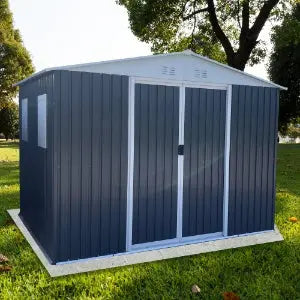 Metal Anti-Corrosion Utility Tool House With Lockable Door 10FTx8FT My Store