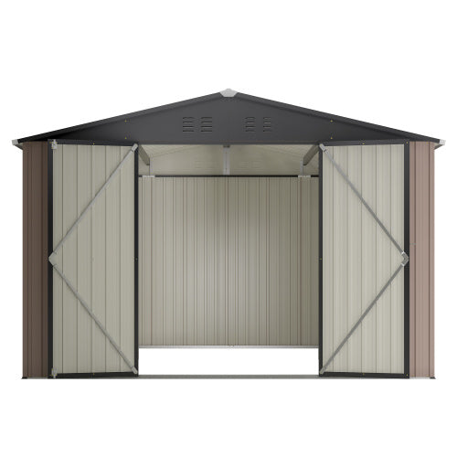 10' X 10' Metal Storage Shed Inkedjoy