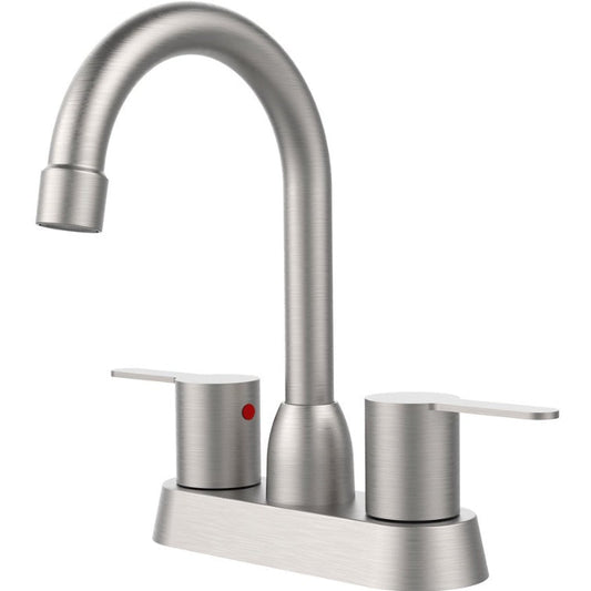 2 Handles Bathroom Sink Faucet, Brushed Nickel My Store