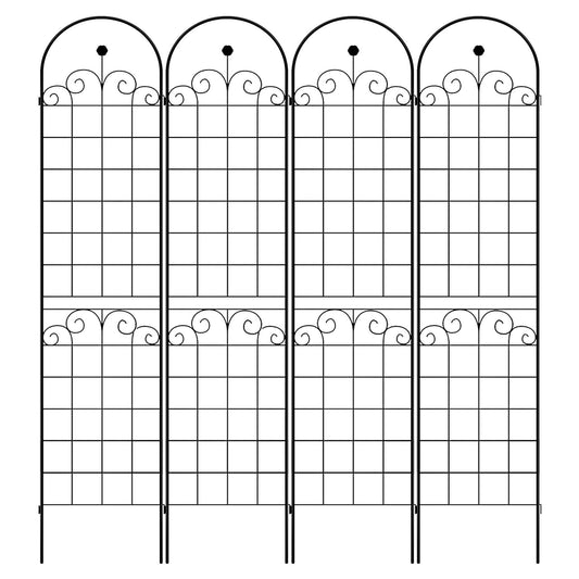 4 Pack Metal Garden Trellis For Climbing Plants Outdoor Netting Trellis Inkedjoy