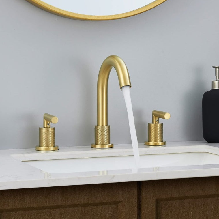 2 Handle 8 Inch Bathroom Sink Faucets Stainless Steel- Brushed Gold My Store