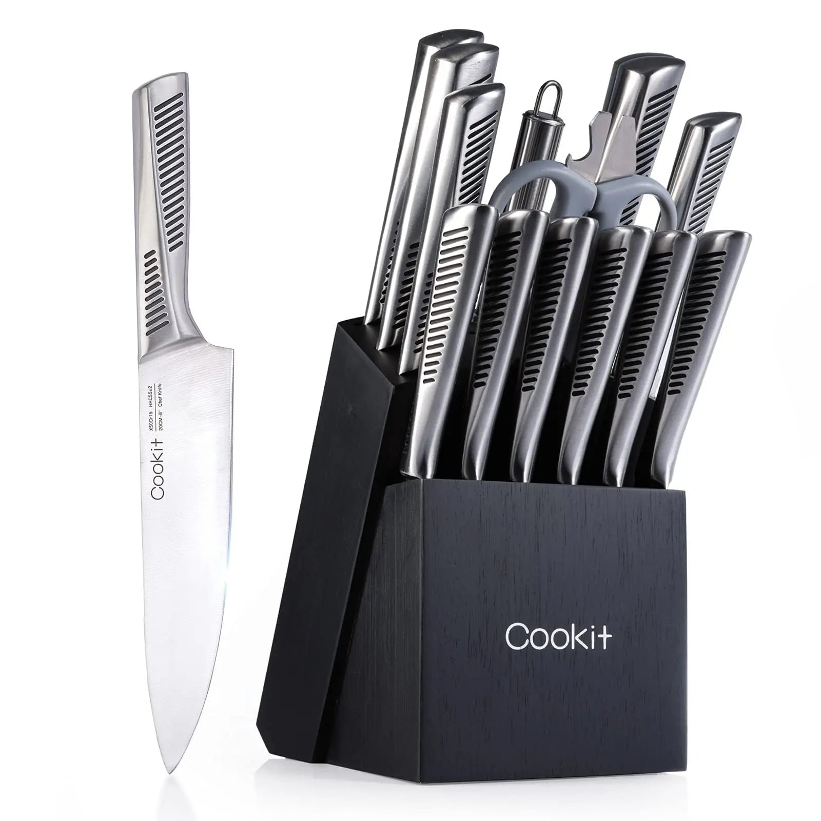 Kitchen Knife Set, 15 Piece with Block My Store