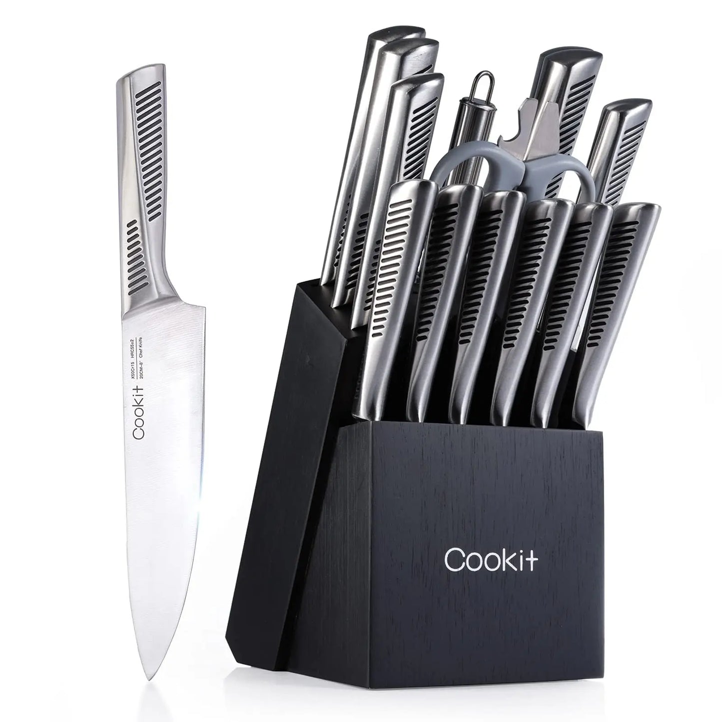 Kitchen Knife Set, 15 Piece with Block My Store