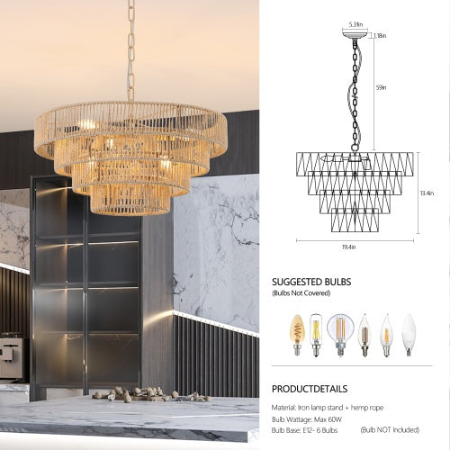 Bohemian Woven Chandelier Inkedjoy