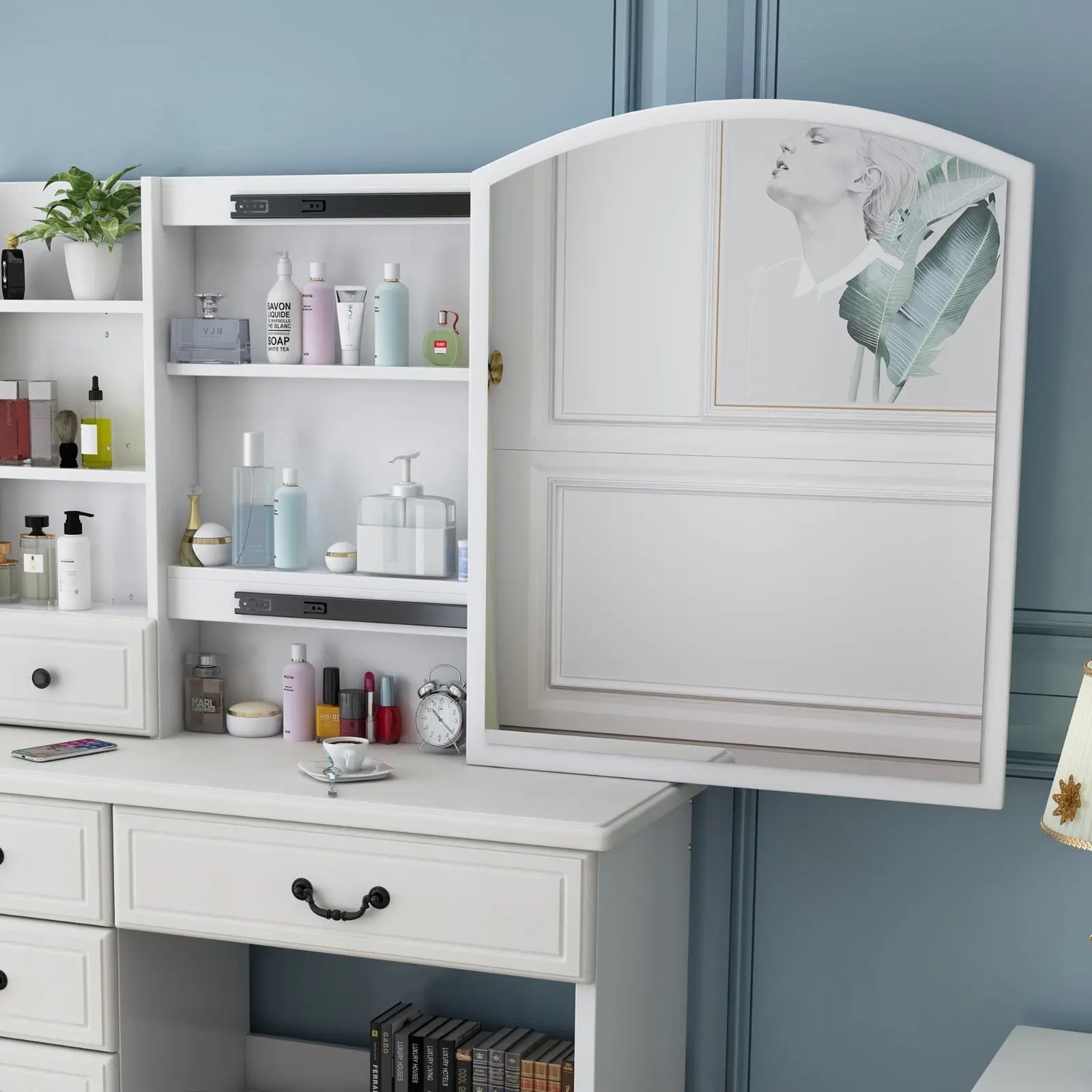 Vanity Desk With Mirror & Lights My Store