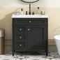 Vanity With Top Sink, Modern Bathroom Storage Cabinet With 2 Drawers And A Tip-out Drawer My Store