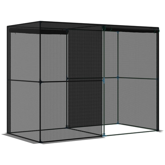 4' X 8' Crop Cage, Plant Protection Tent With Zippered Doors For Vegetable Garden Inkedjoy