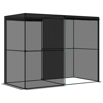 4' X 8' Crop Cage, Plant Protection Tent With Zippered Doors For Vegetable Garden Inkedjoy