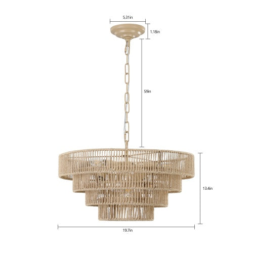 Bohemian Woven Chandelier Inkedjoy