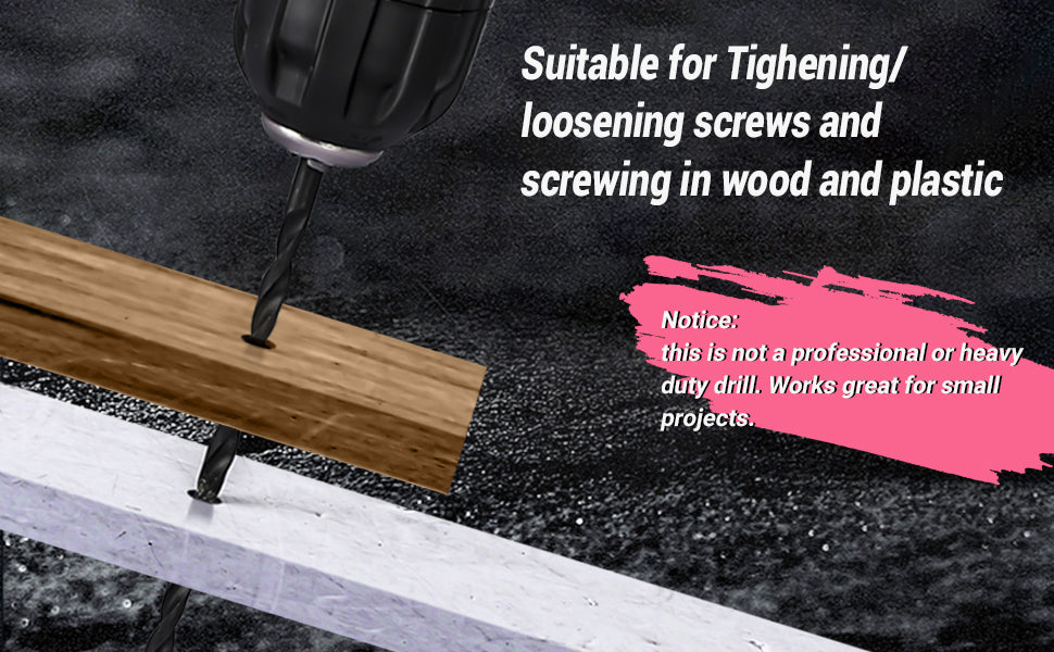 DEKO 8V Pink Cordless Drill, Drill Set with 3/8"Keyless Chuck, 42pcs Ohberri