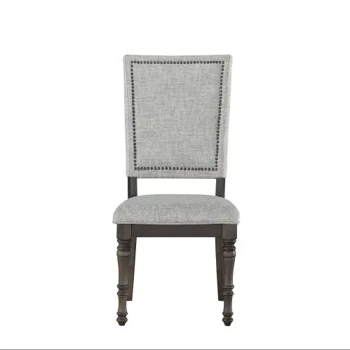 Linnett - Upholstered Back Chair Dark Brown My Store