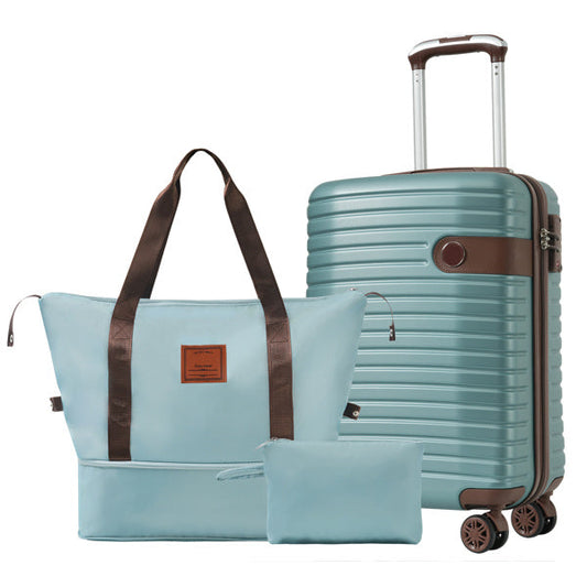 New Luggage Set With 3 ABS Hard Shells Inkedjoy