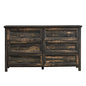 Fiberboard Farmhouse 6-Drawer Bedroom Dresser Inkedjoy