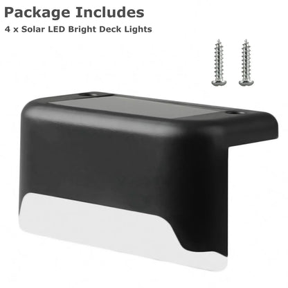 4 Solar LED Bright Deck Lights Ohberri