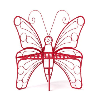 Modern Butterfly Cast Metal Garden Bench Inkedjoy