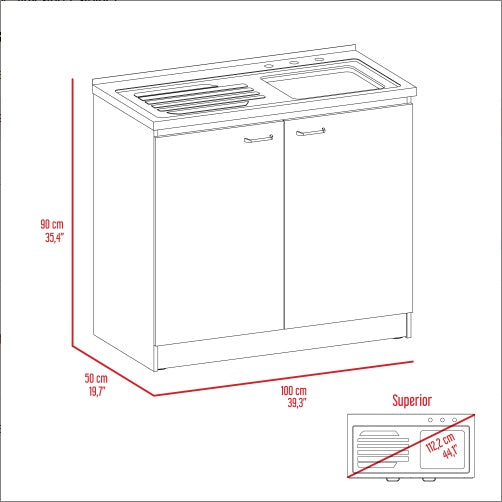 White Rectangle 2-Door Utility Sink And Cabinet My Store