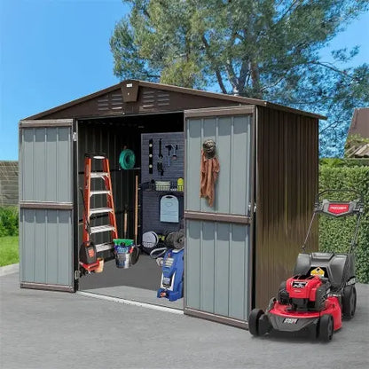 Outdoor Storage Shed 8.2' X 6.2', Metal Steel Utility Tool Shed My Store
