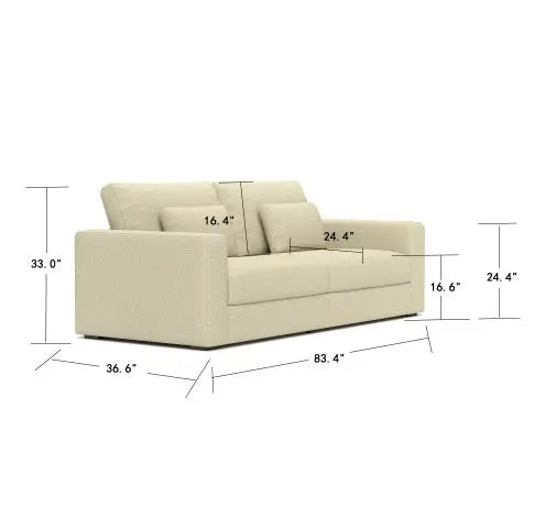 Modern Sofa Couch 3 Seater Sofa With Detachable Cover My Store
