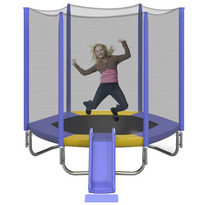 7FT Trampoline For Kids With Safety Enclosure Net, Slide And Ladder My Store